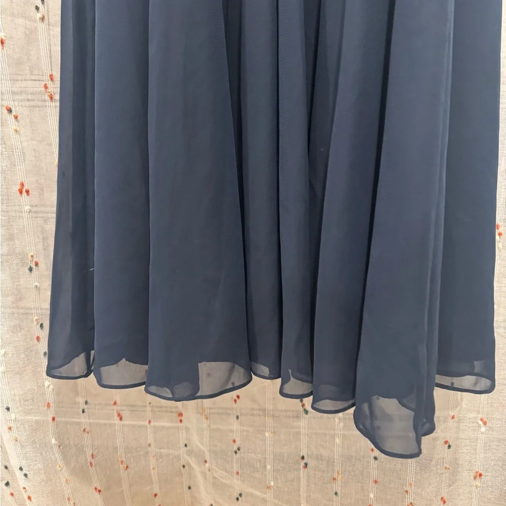 Jenny Yoo Sz 6 Elegant Navy Blue Evening Gown - Picture 6 of 7